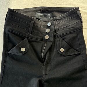 Veronica Beard Black High-Waisted flare Jeans